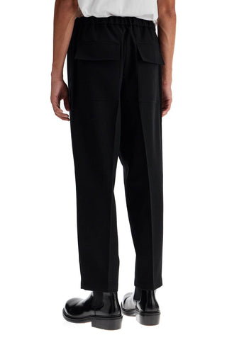 Tapered Wool Twill Trousers