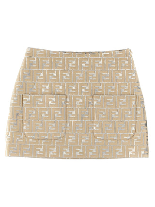 Logo Brocade Skirt