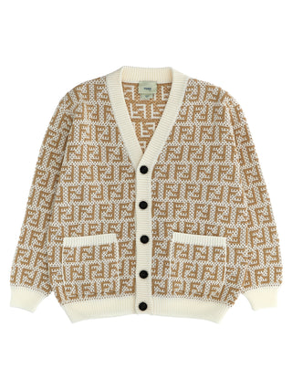 Openwork Logo Cardigan