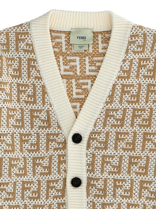 Openwork Logo Cardigan