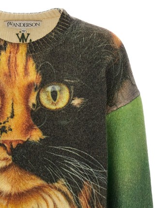 Cat Print Sweater