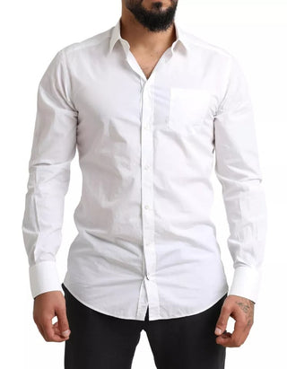 White Gold Formal Cotton Tuxedo Dress Shirt