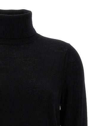 Logo Buttons Turtleneck Sweater