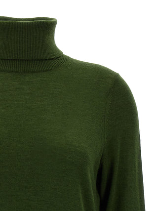 Logo Buttons Turtleneck Sweater