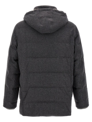 Long Hooded Down Jacket