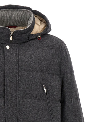 Long Hooded Down Jacket