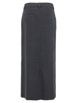 Pin Tuck Maxi Skirt