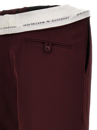 Rolled Waistband Tailored Pants