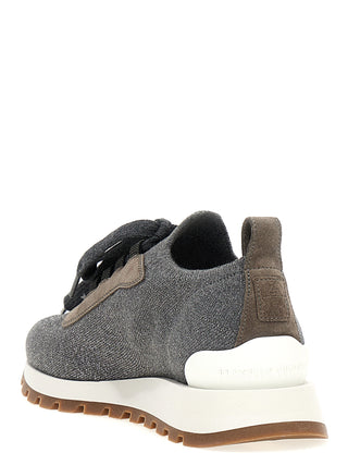 Lurex Knit Sneakers