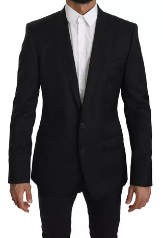 Black Slim Jacket Coat Martini Blazer