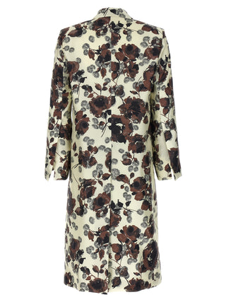 Floral Print Trench Coat