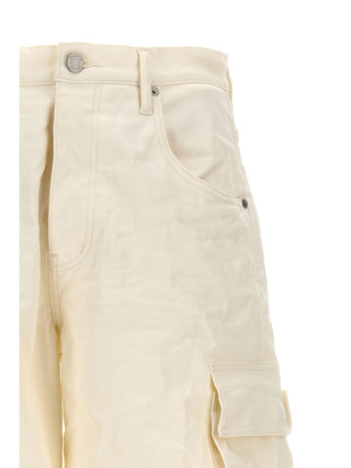 High Shine Cargo Bermuda Shorts