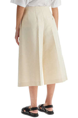 Cropped Cotton Pants In Pure Cotton