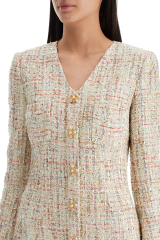 Short Multicolor Tweed Dress