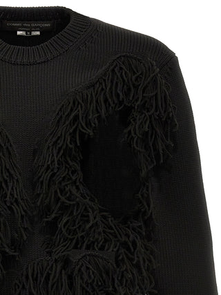 Cut-out And Fringed Sweater