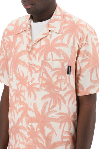 Bowling Shirt With Palms Motif