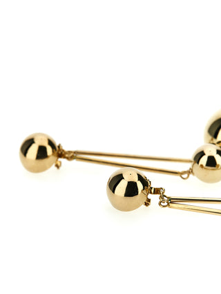 Double Gold Ball Earrings