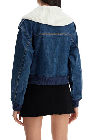 Denim Bomber Jacket For