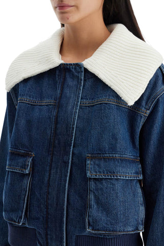 Denim Bomber Jacket For