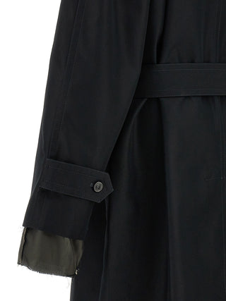 Long Single-breasted Trench Coat