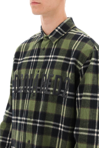 Check Flannel Shirt With Rubberized Logo