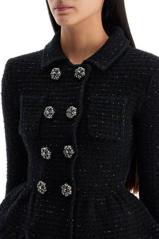 Textured Knit Peplum Jacket