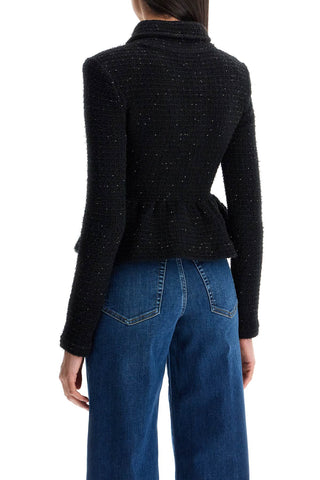 Textured Knit Peplum Jacket