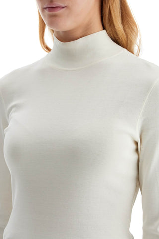 Lightweight Jersey Top With Turtle Neck