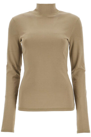 Lightweight Jersey Top With Turtle Neck