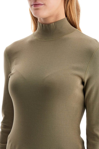 Lightweight Jersey Top With Turtle Neck