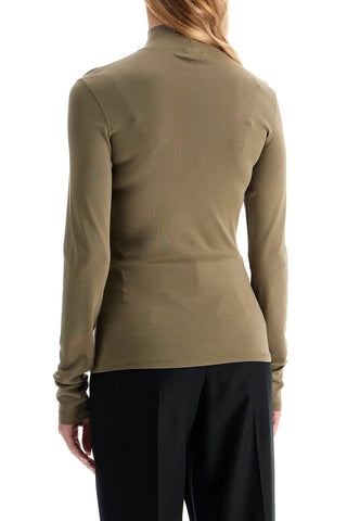 Lightweight Jersey Top With Turtle Neck