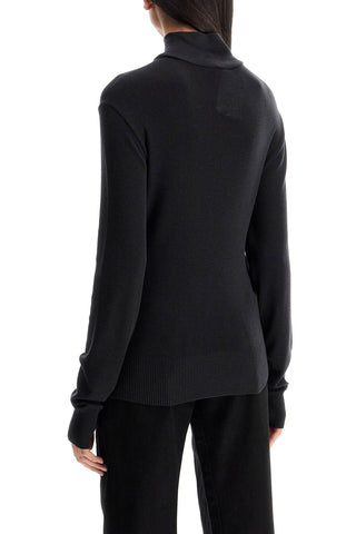 Seamless High-neck Pullover Without