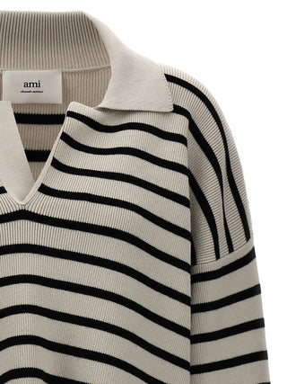 Striped Polo Sweater