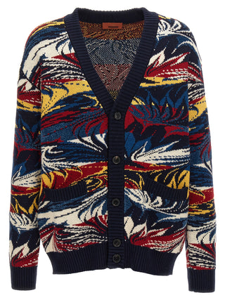 Jacquard Patterned Cardigan