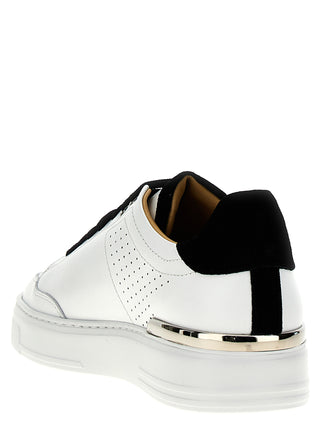 Mix Leather Lo-top Sneakers