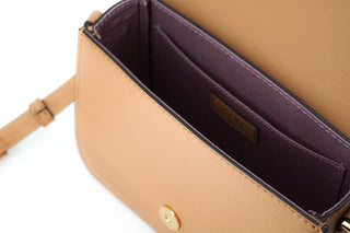 Elegant Calf Leather Shoulder Bag In Brown