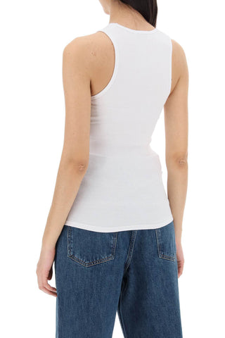 Ribbed Sleeveless Top With