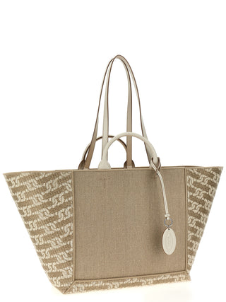 Logo Canvas Shopping Bag