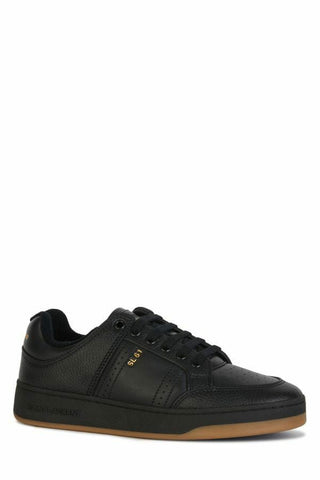 Elegant Black Low-top Leather Sneakers - Luxury for You