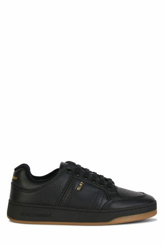 Elegant Black Low-top Leather Sneakers - Luxury for You