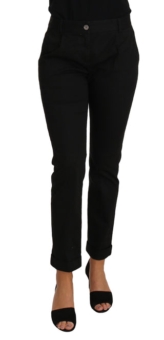 Elegant Black Cotton Dress Pants - Luxury for You