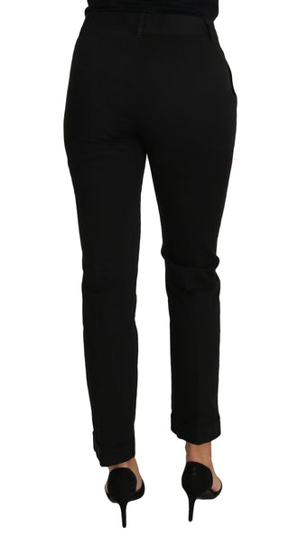 Elegant Black Cotton Dress Pants - Luxury for You