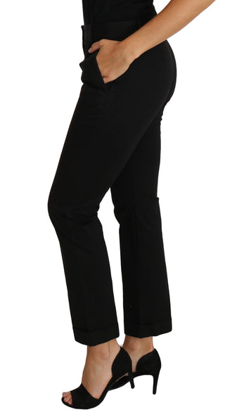 Elegant Black Cotton Dress Pants - Luxury for You