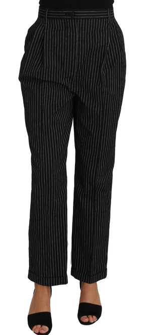 Elegant Black Pinstripe Dress Pants - Luxury for You