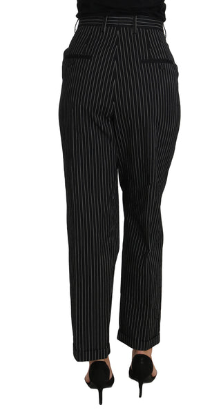 Elegant Black Pinstripe Dress Pants - Luxury for You