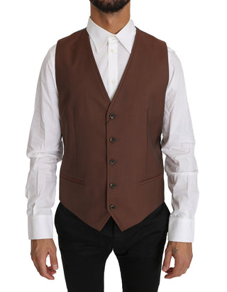 Sleek Bronze & Gray Formal Vest Slim Fit - Luxury for You