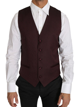 Elegant Purple Patterned Men's Formal Vest - Luxury for You