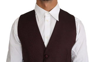 Elegant Purple Patterned Men's Formal Vest - Luxury for You