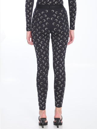 Moon Rhinestoned Leggings