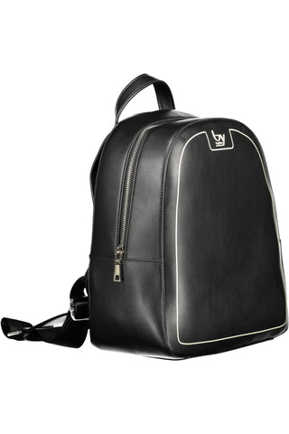 Elegant Black Backpack With Contrasting Details